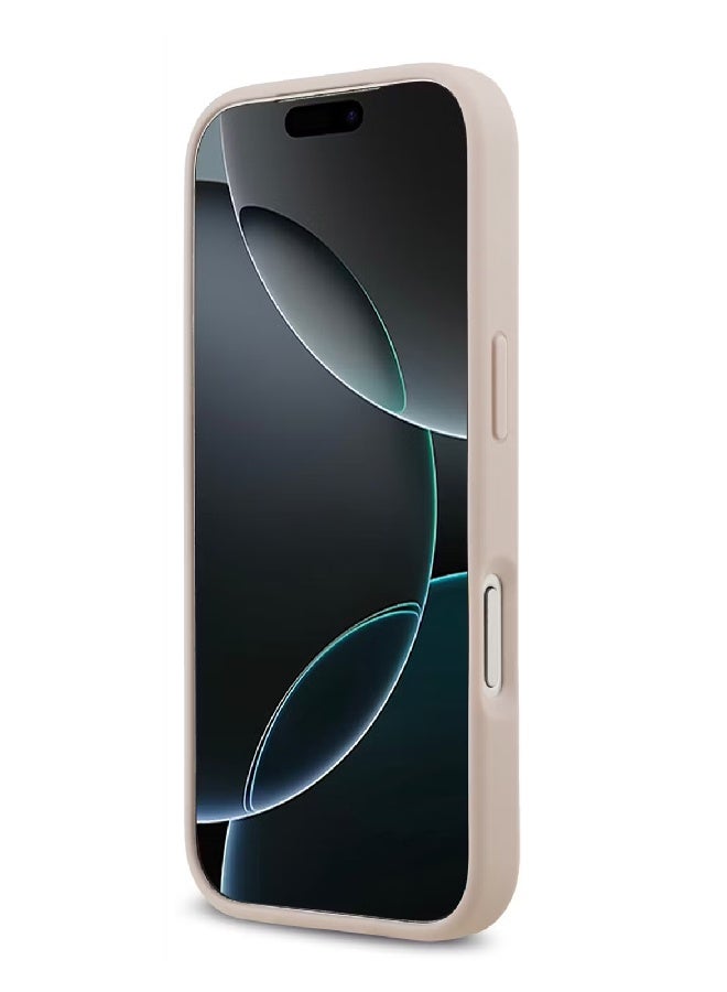 Guess MagSafe 4G PU Leather Case with Round Patch & Classic Logo for iPhone 17 Pro Max - Pink - Image 3